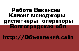 Работа Вакансии - Клиент-менеджеры, диспетчеры, операторы. Волгоградская обл.